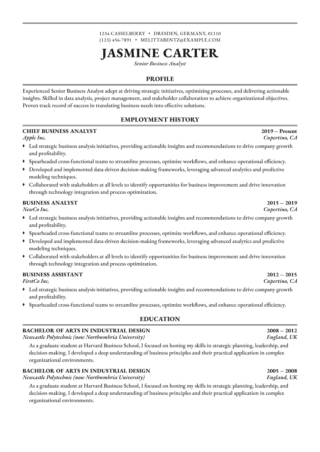 Resume template