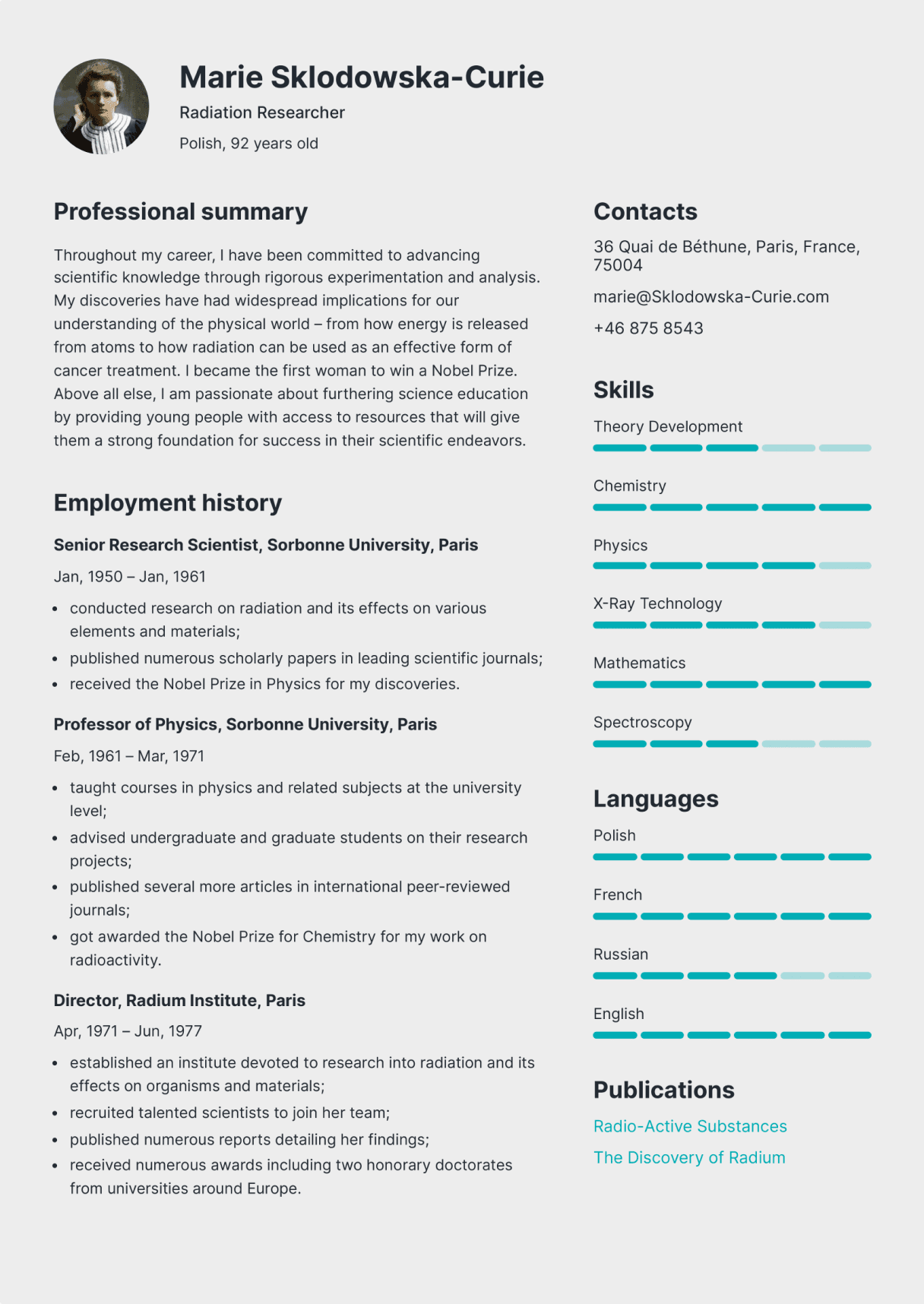 Resume template