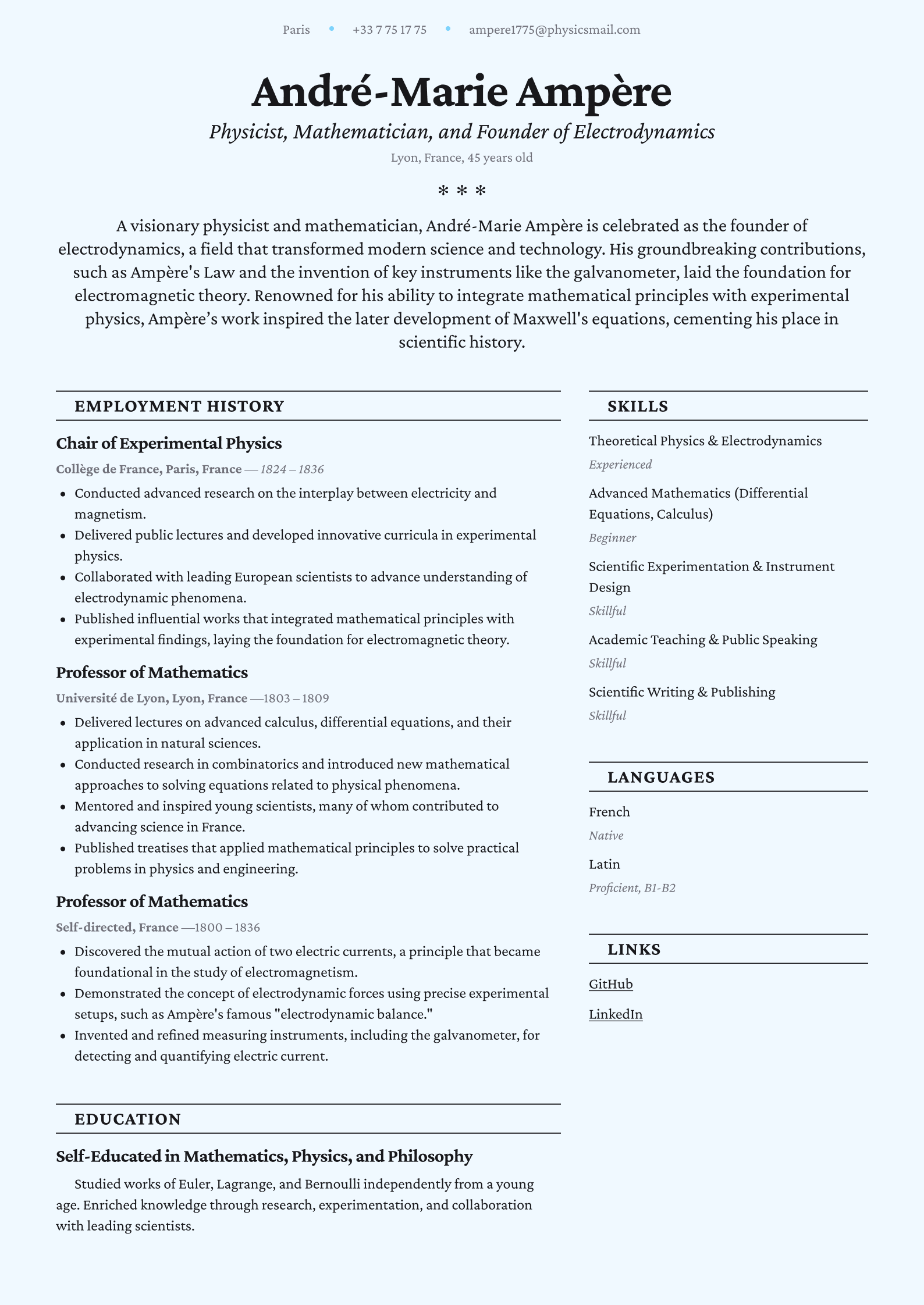 Resume template