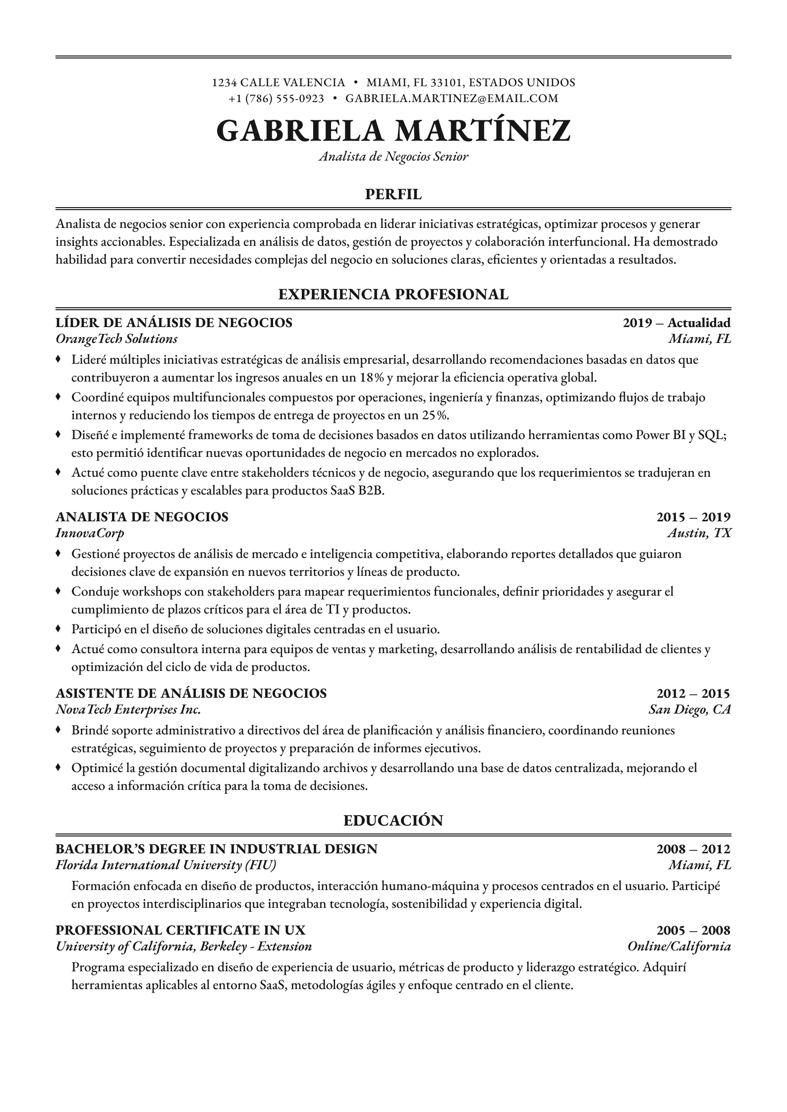 Resume template