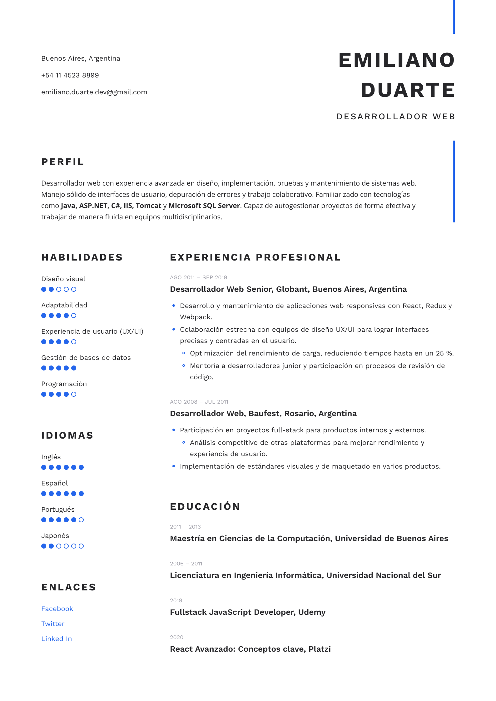 Crea tu currículum perfecto