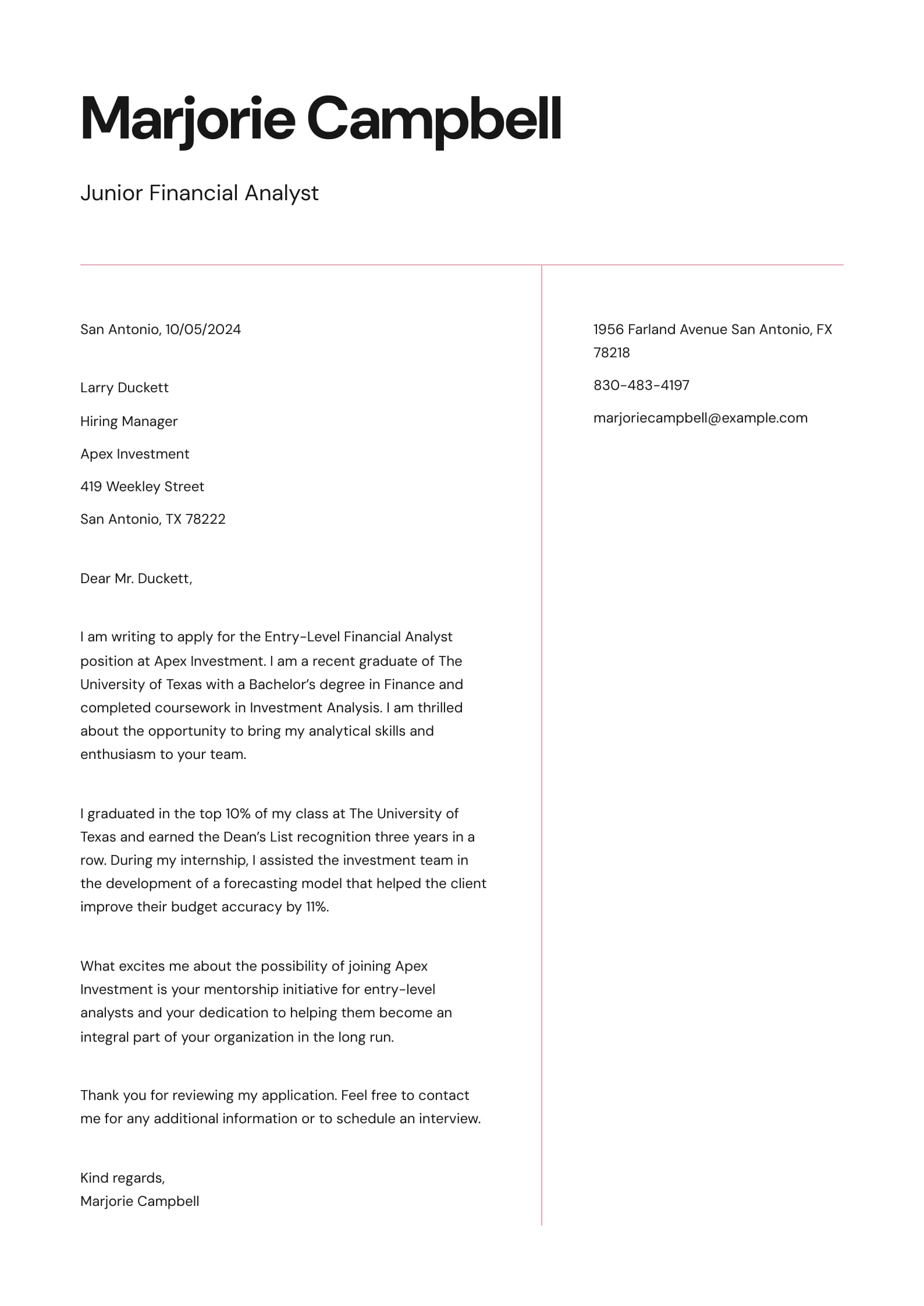 Entry-Level Financial Analyst