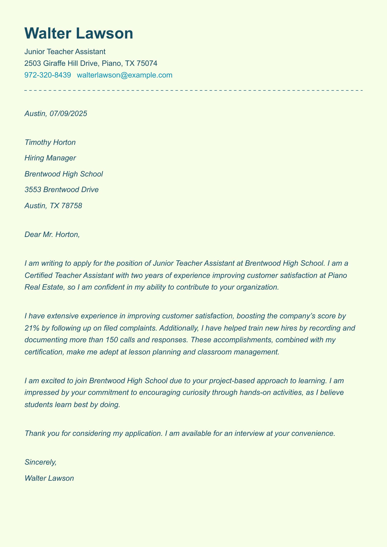 Teacher Assistant