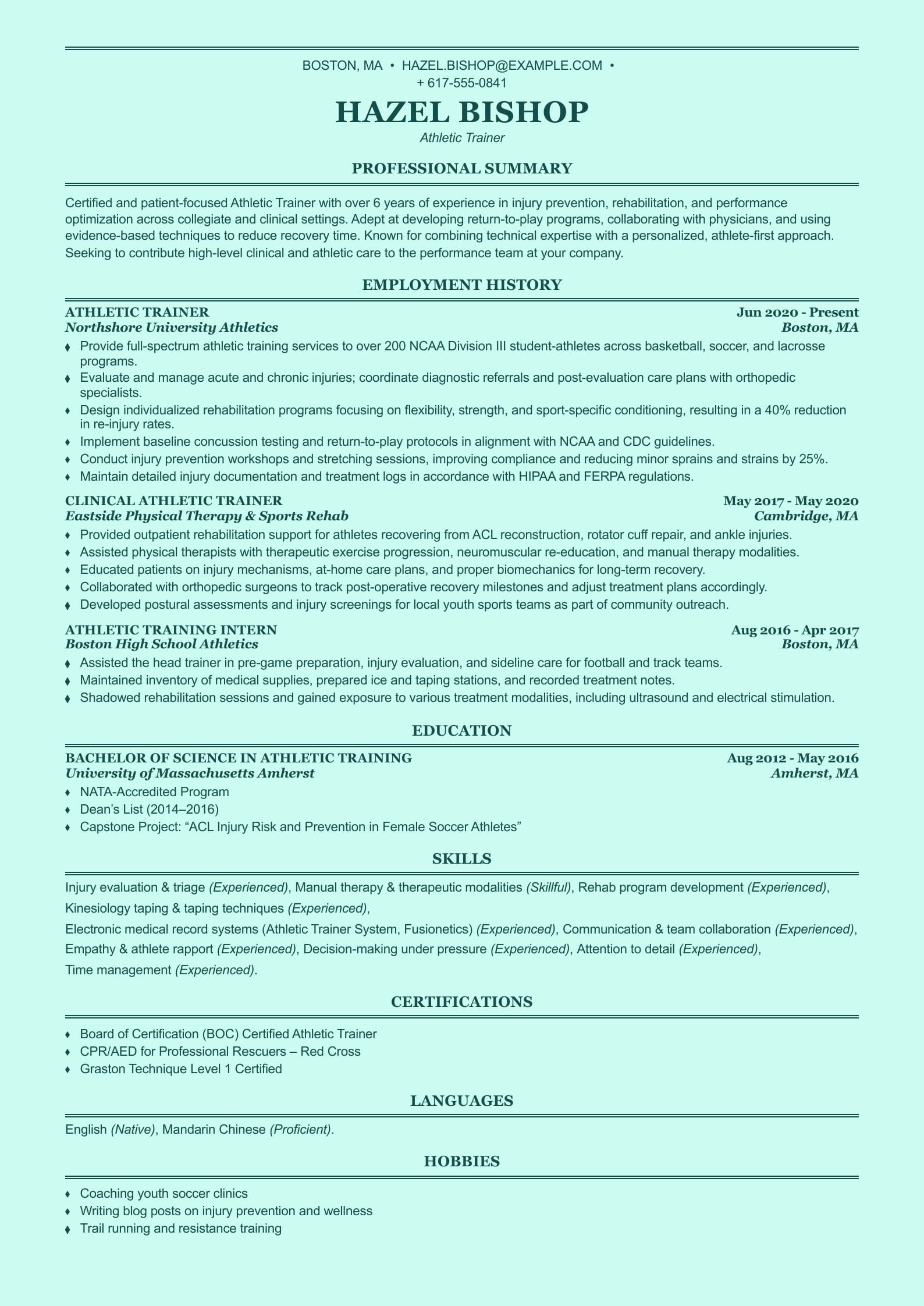 Athletic Trainer