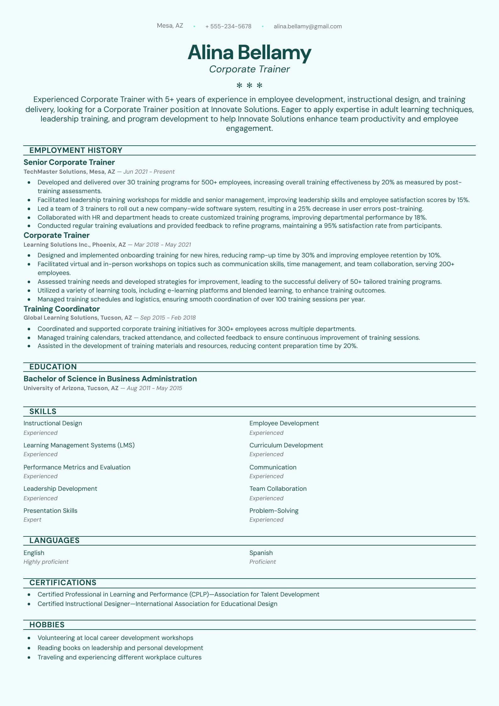 Corporate Trainer