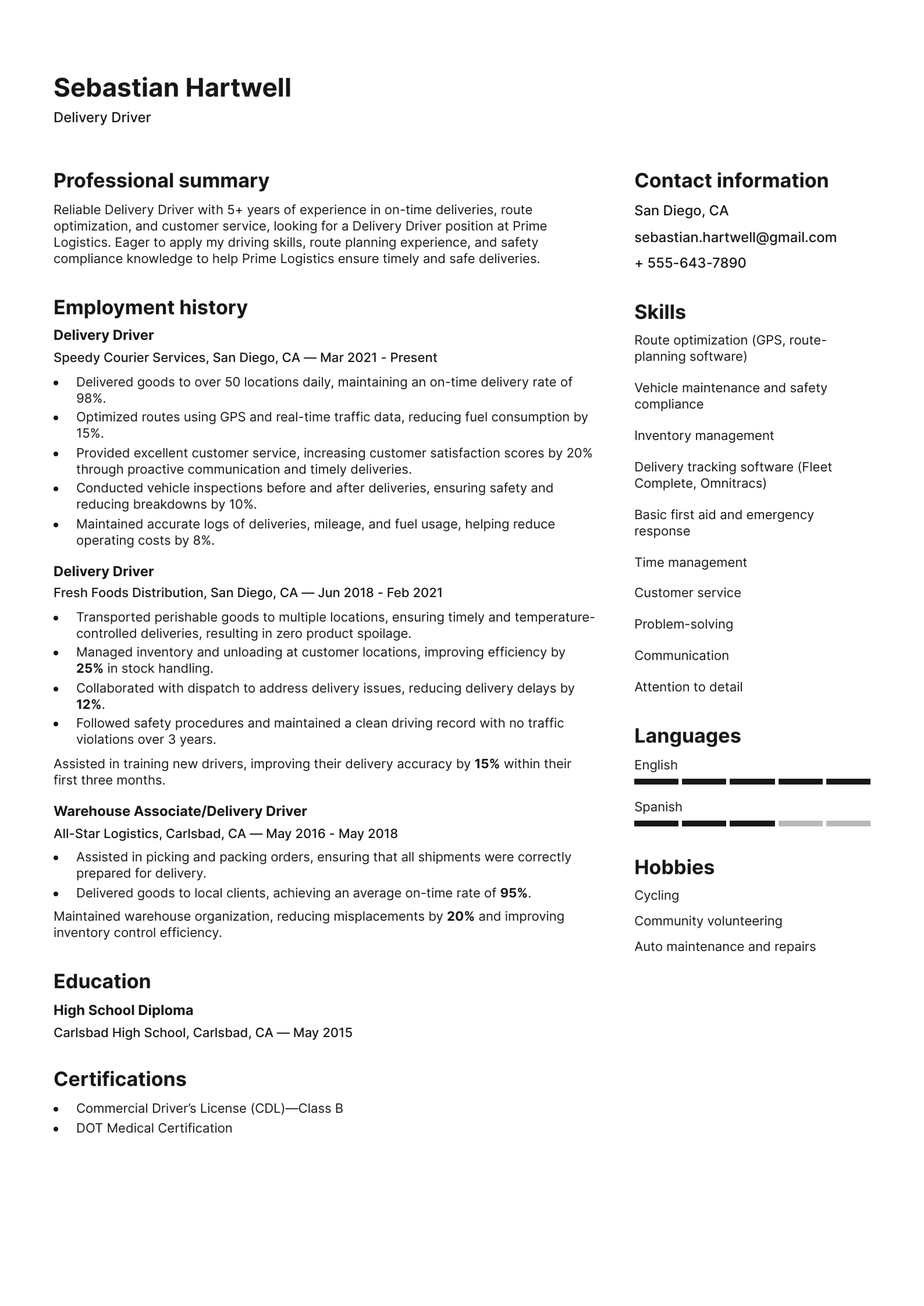 Delivery Driver
