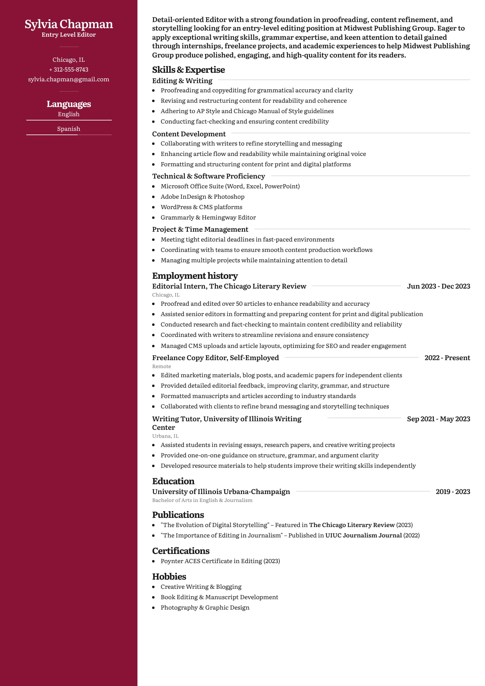 Entry Level Editor