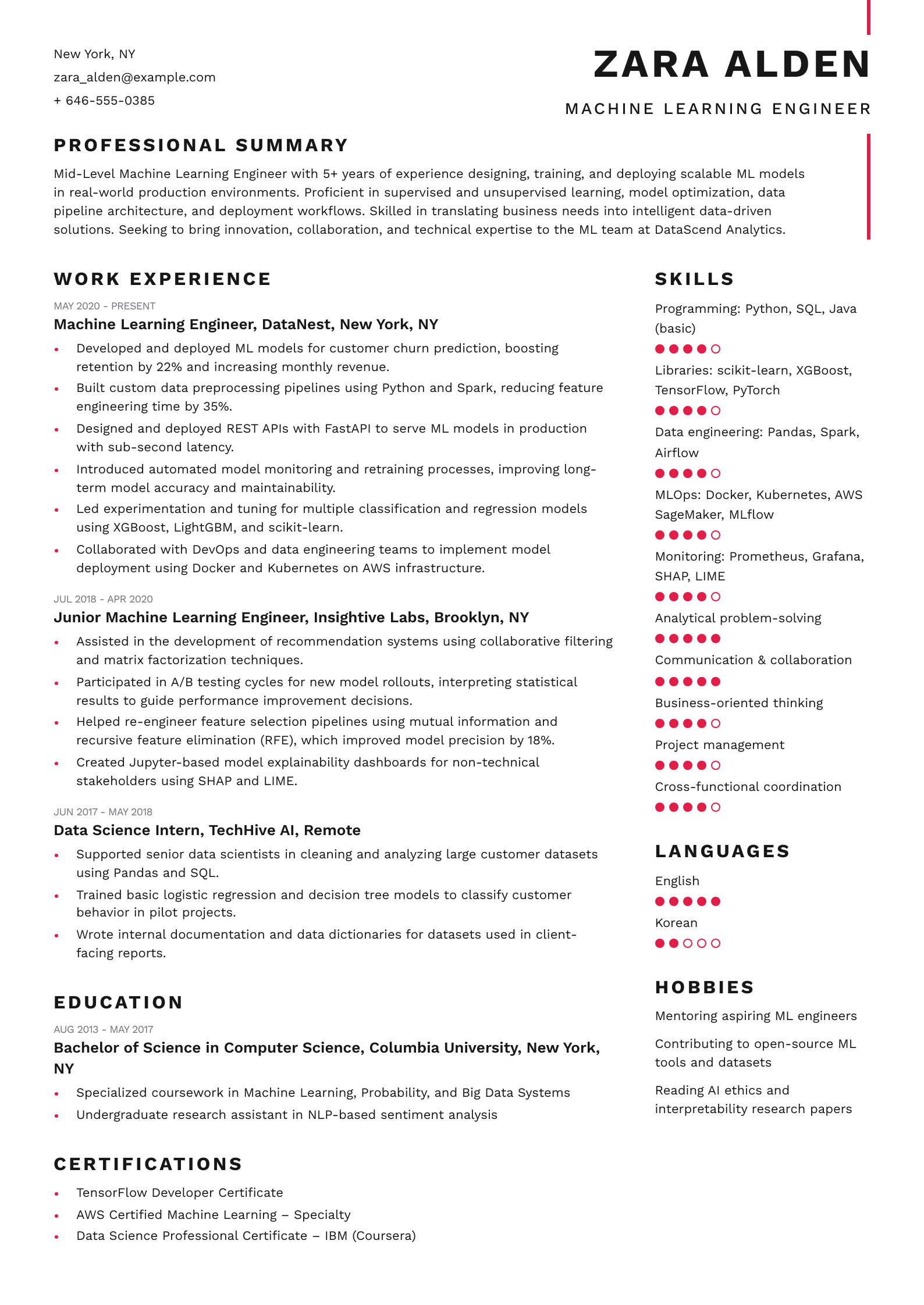 ML Engineer