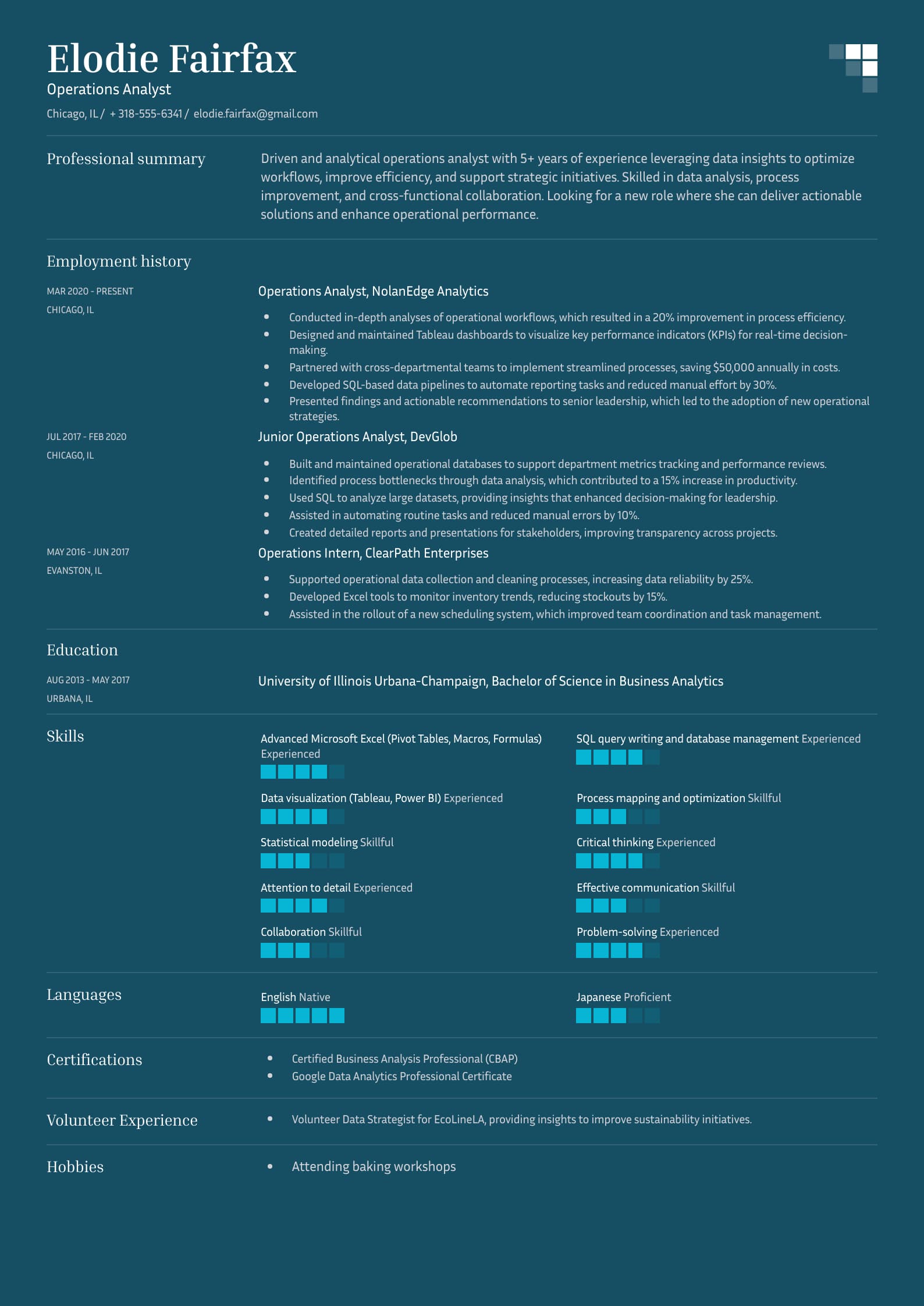 Operations Analyst