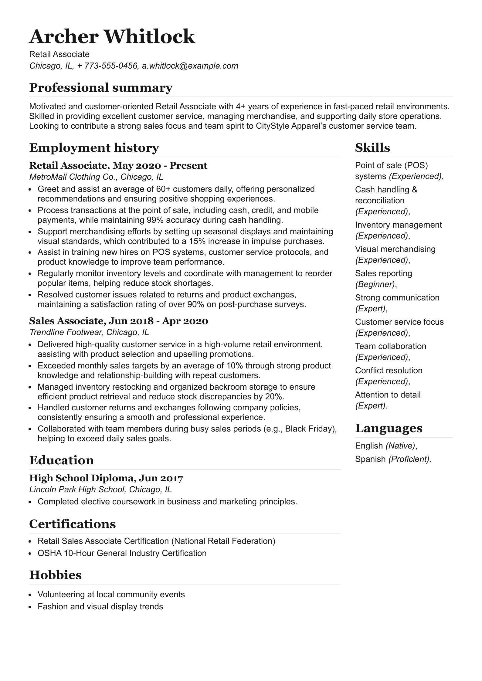 Retail Associate