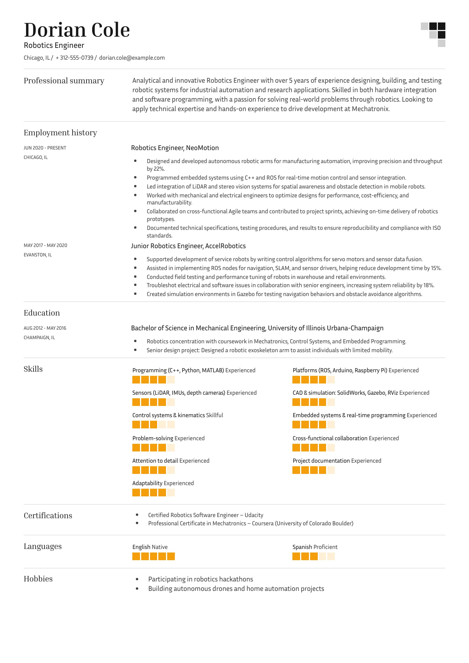 Robotics Engineer