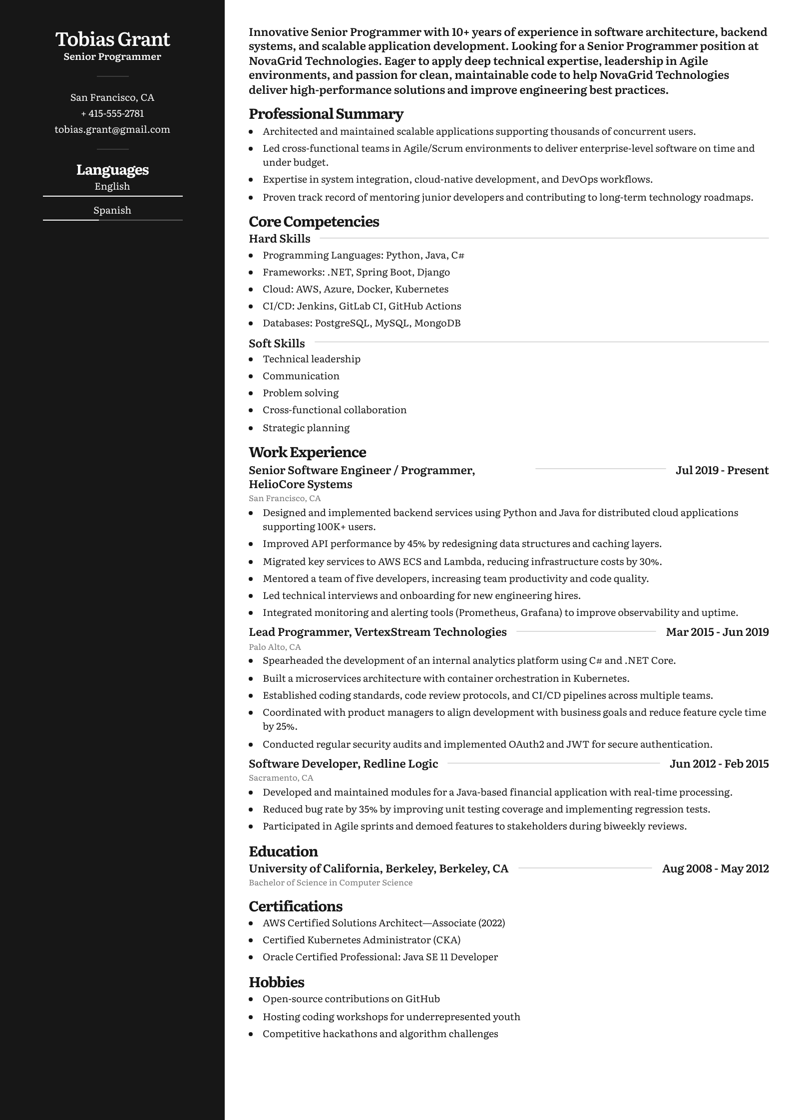 Senior Programmer