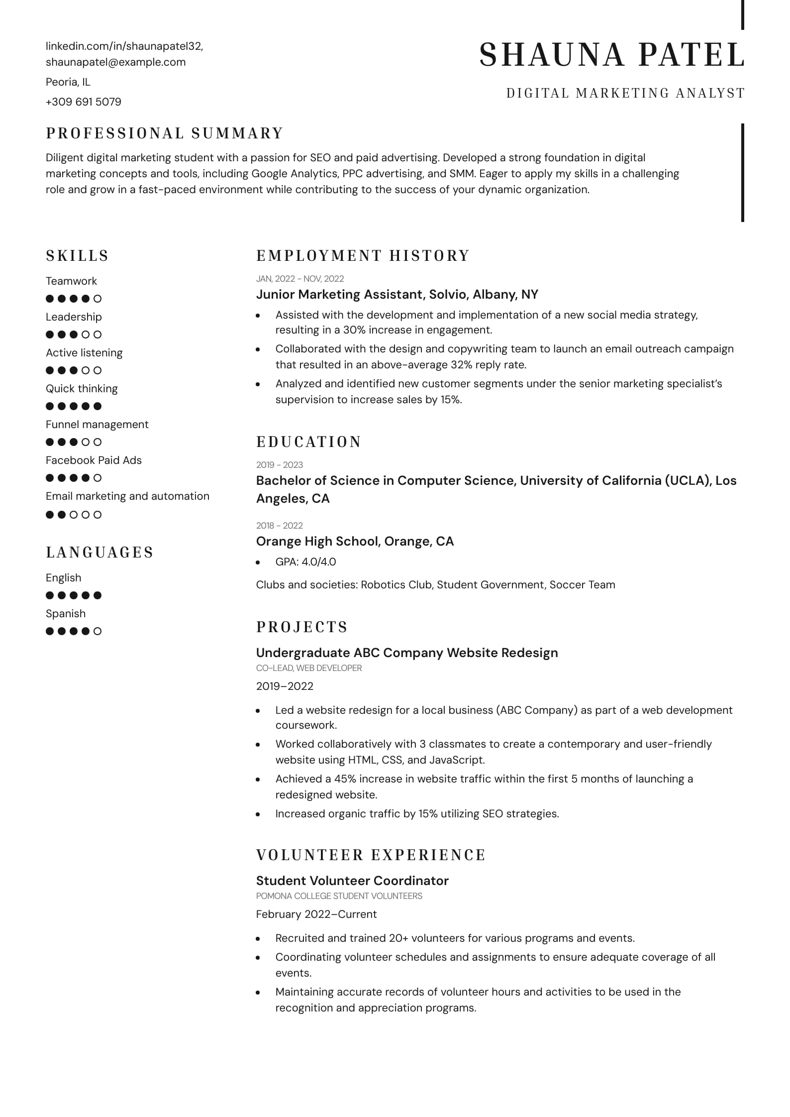 Consejos para Escribir un Currículum de Estudiante + Ejemplos