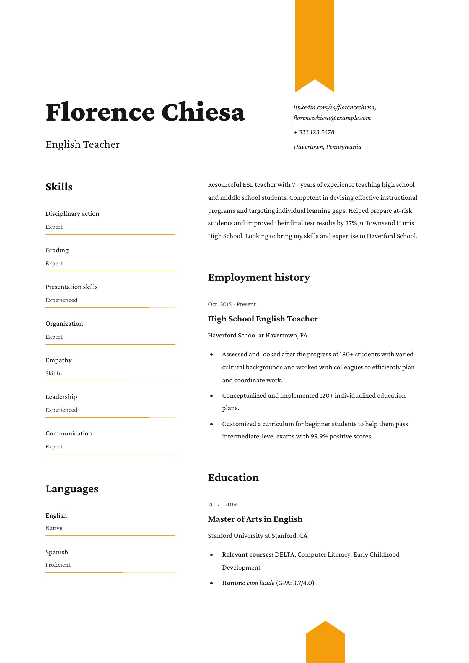 Cómo Escribir un Currículum de Maestro en 2024 [con Ejemplos]