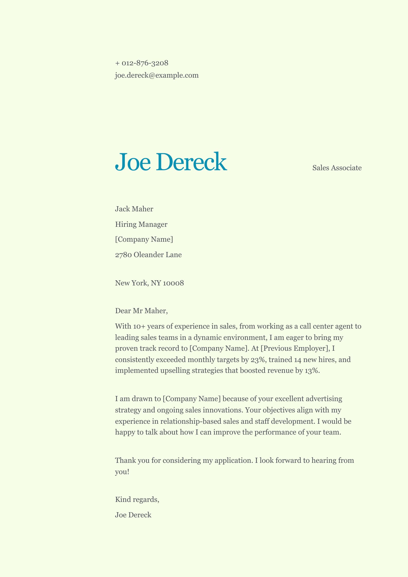 Senior Sales Associate