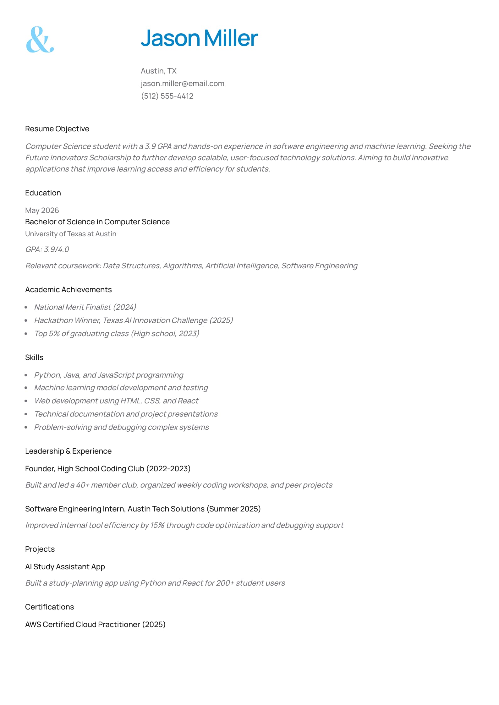 Computer Science Scholarship