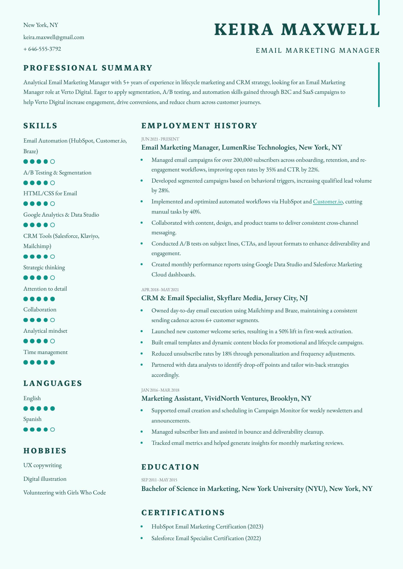 Email Marketing Manager