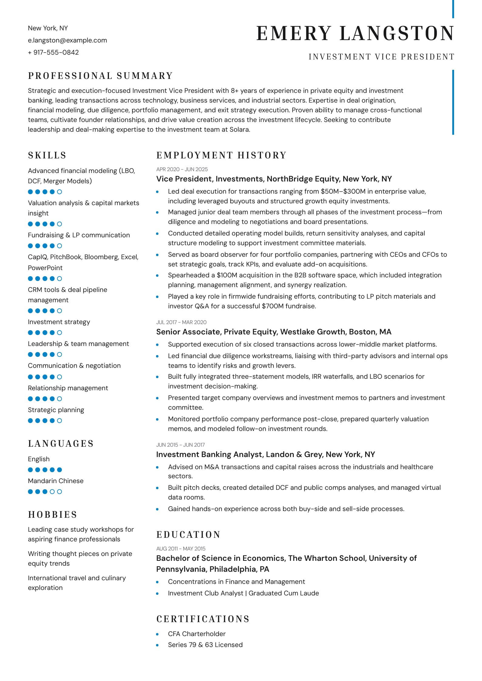 Investment Vice President