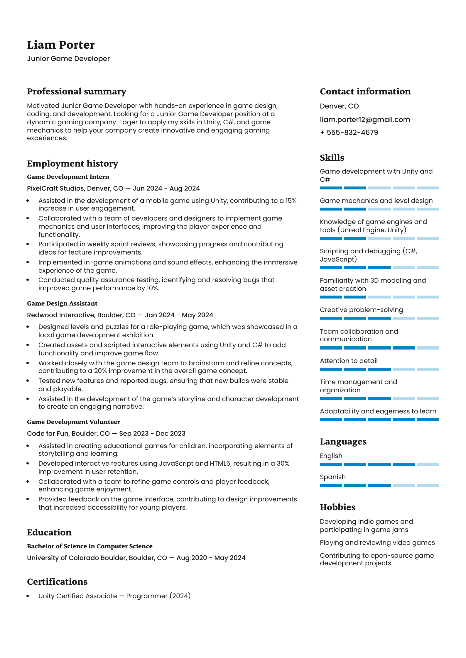 Junior Game Developer