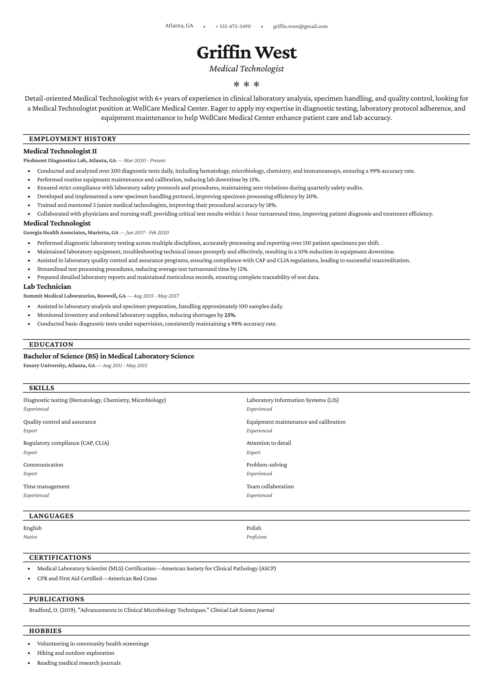 Medical Technologist