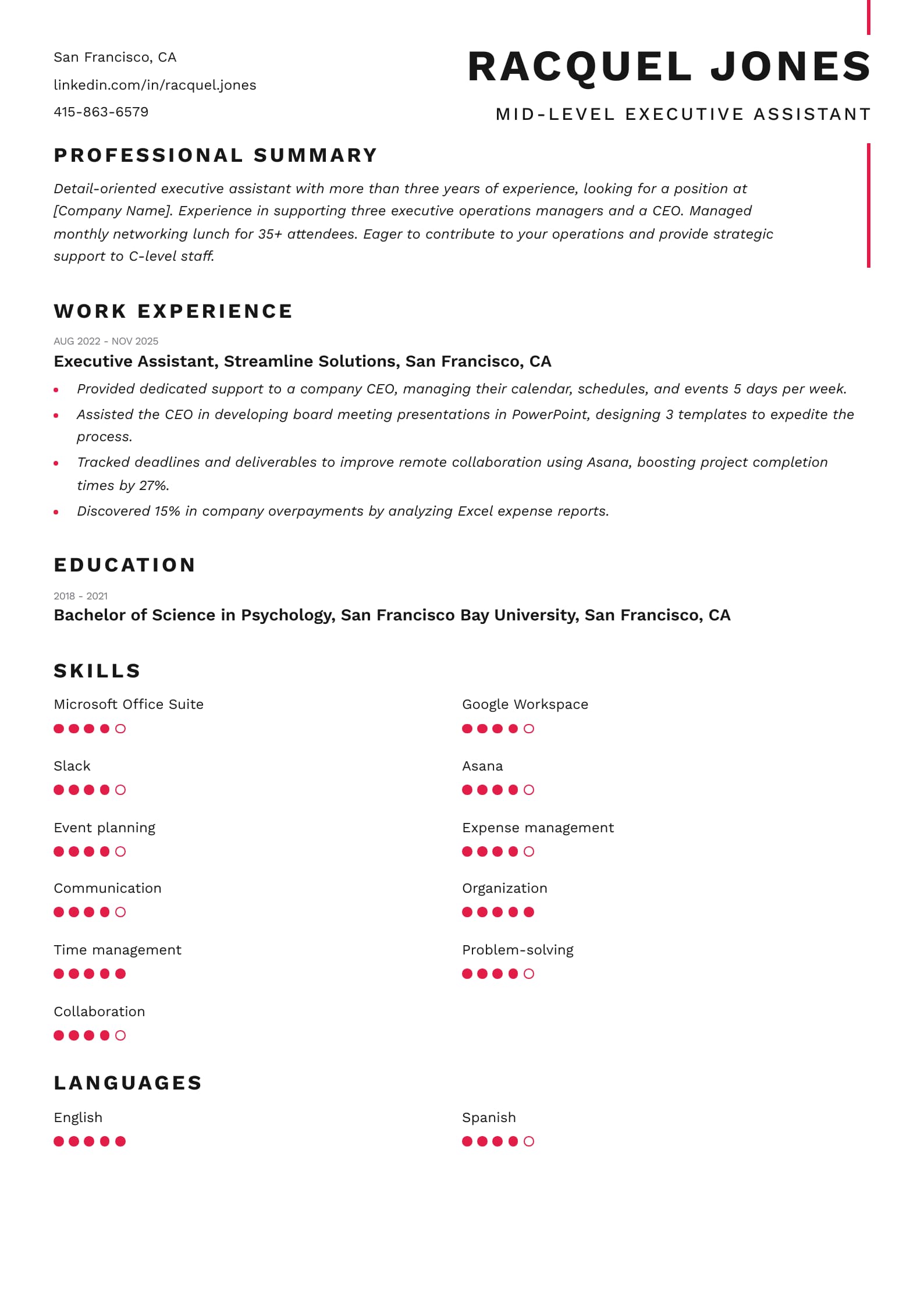 Mid-Level Executive Assistant