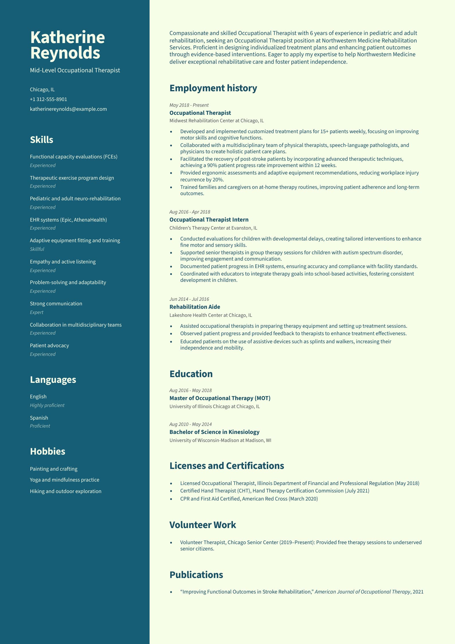 Mid-Level Occupational Therapist