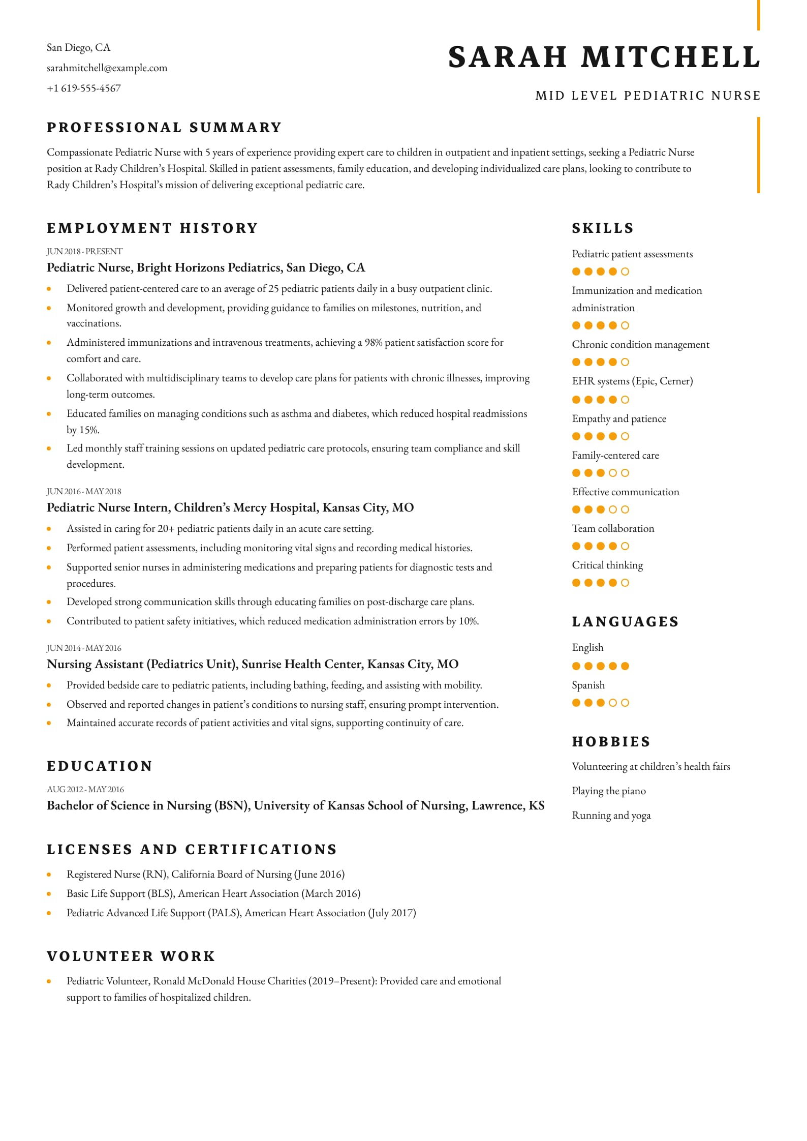 Mid-Level Pediatric Nurse