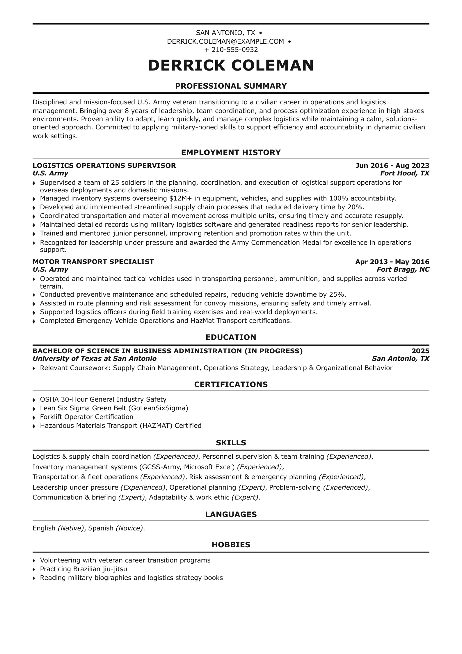 Military to Civilian