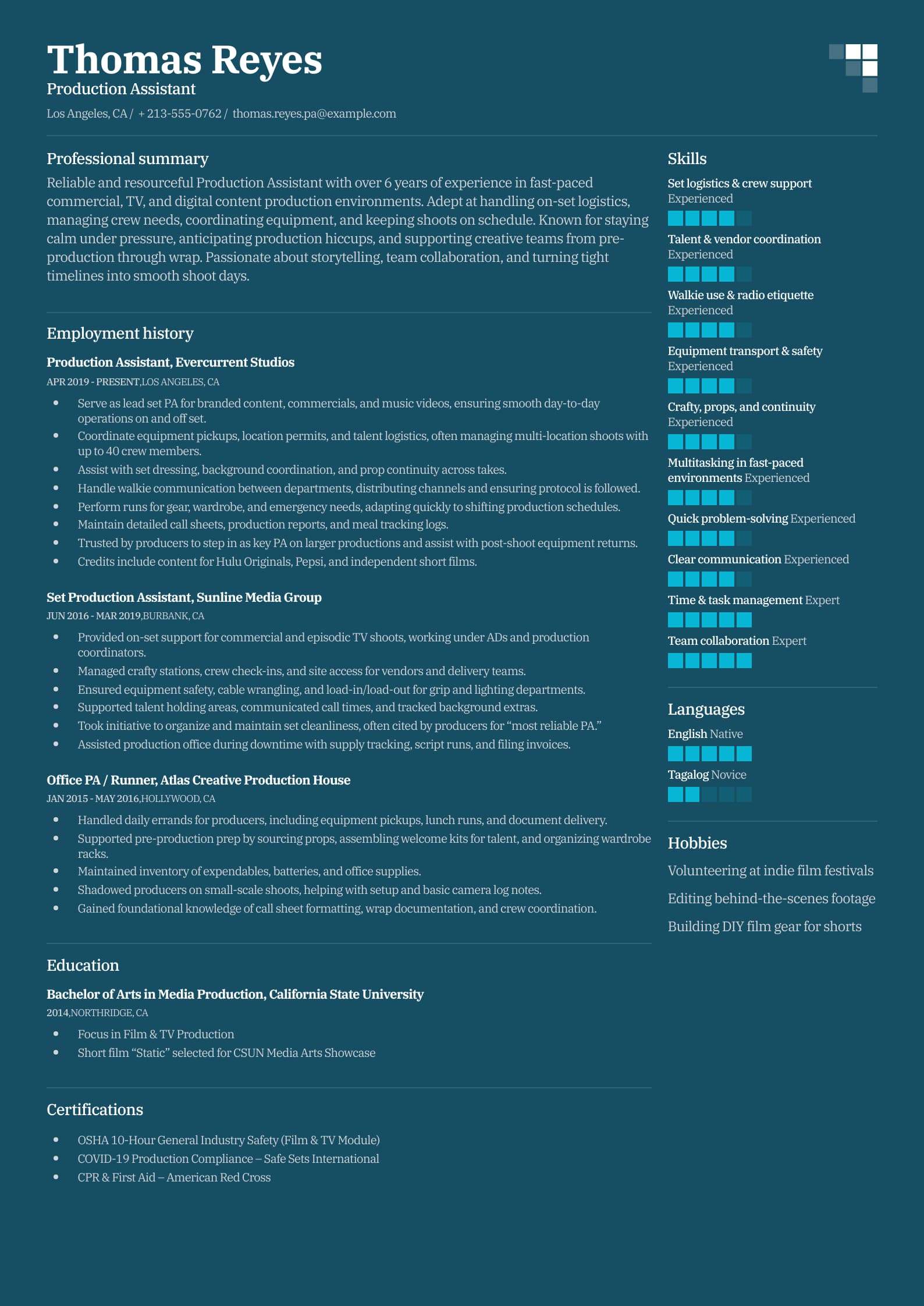 Production Assistant