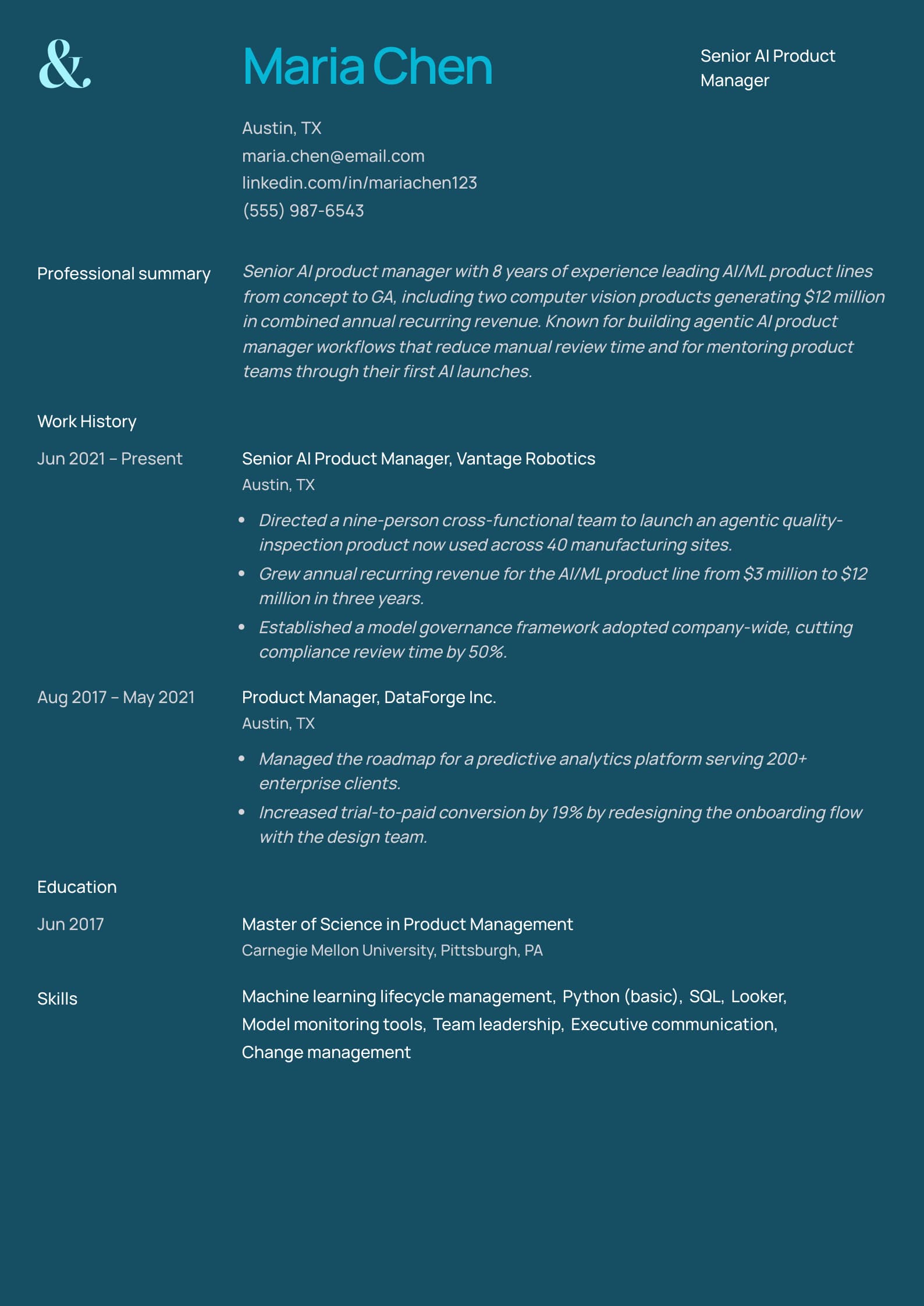  Senior AI Product Manager