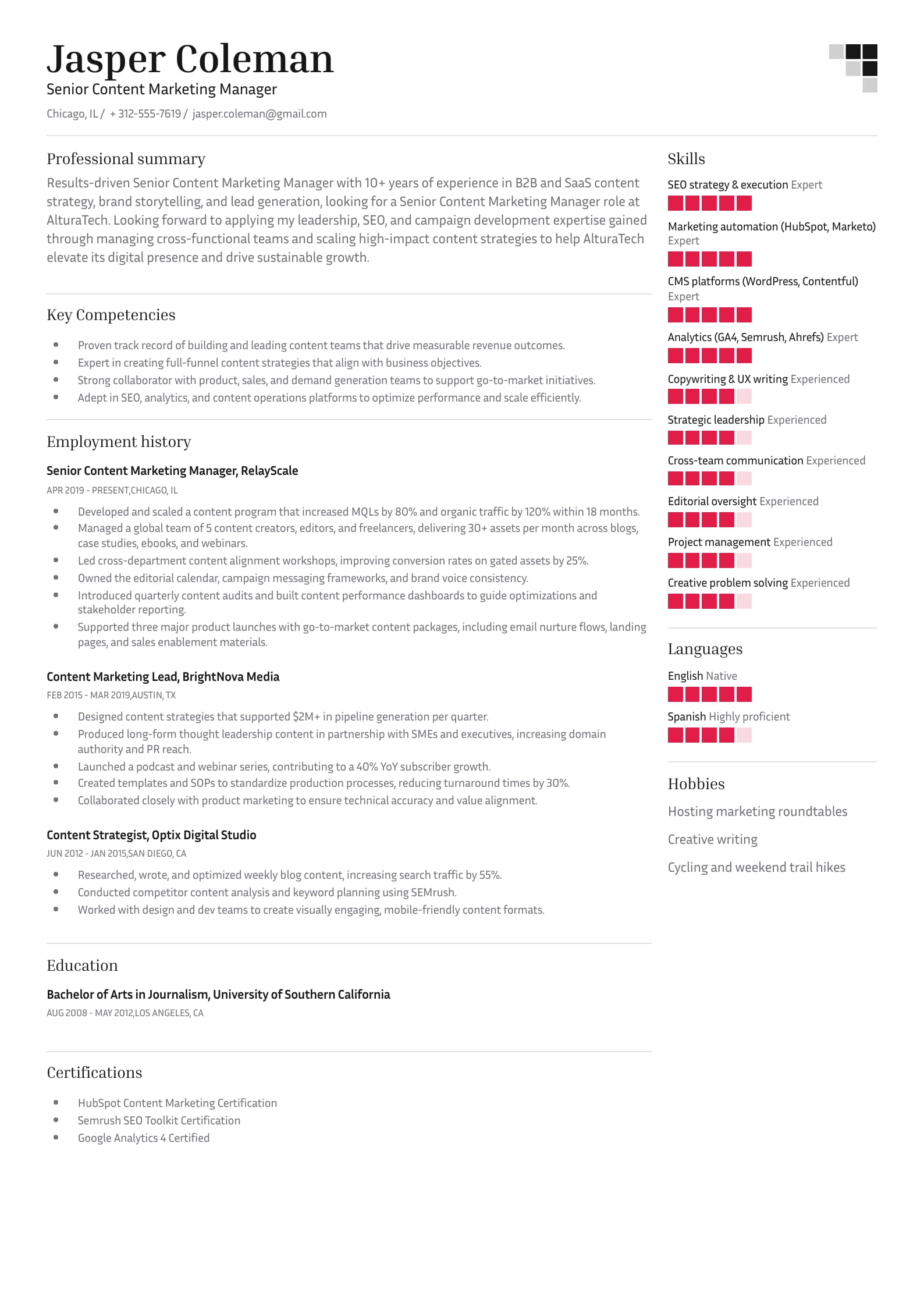 Senior Content Marketing Manager