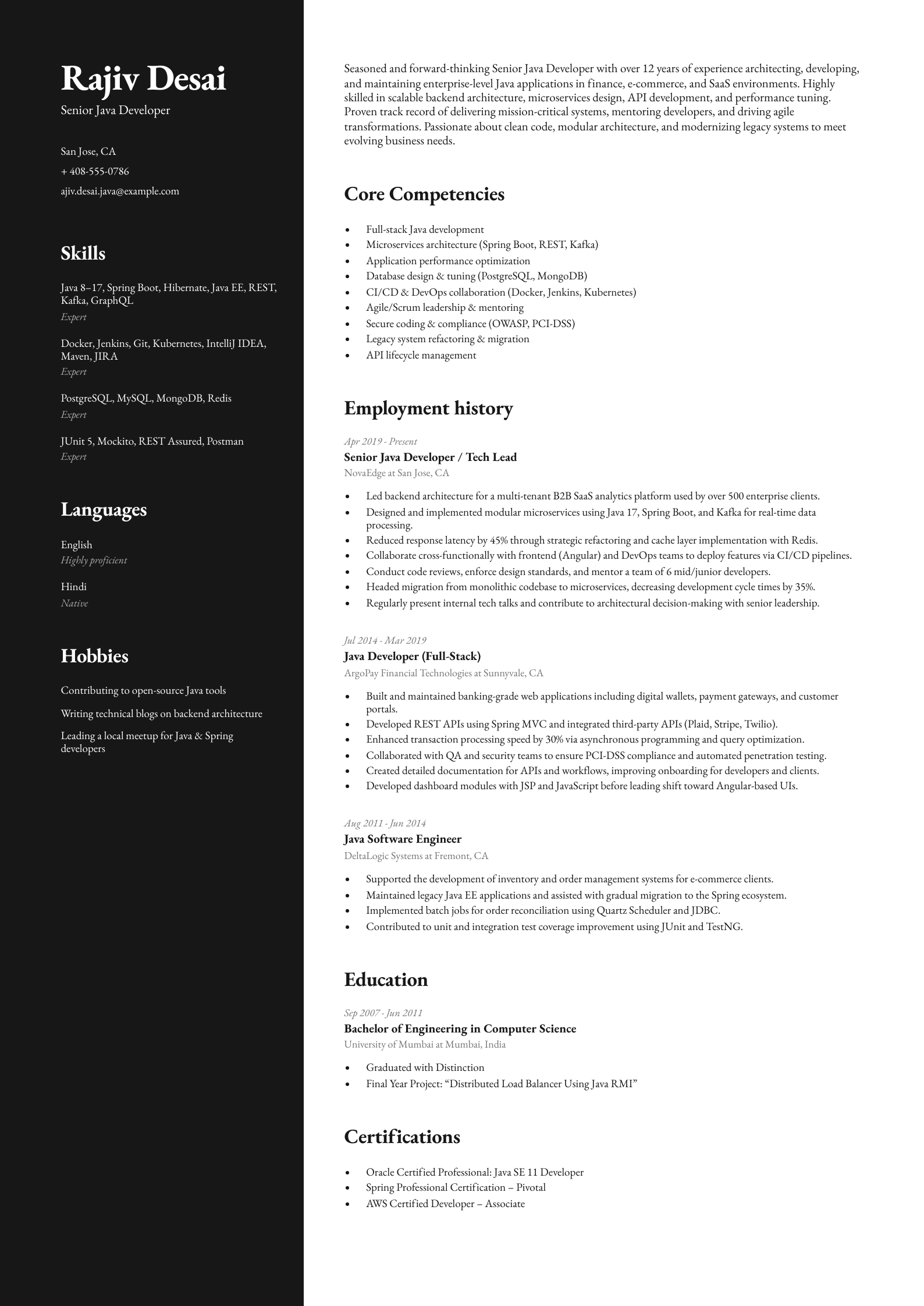 Senior Java Developer