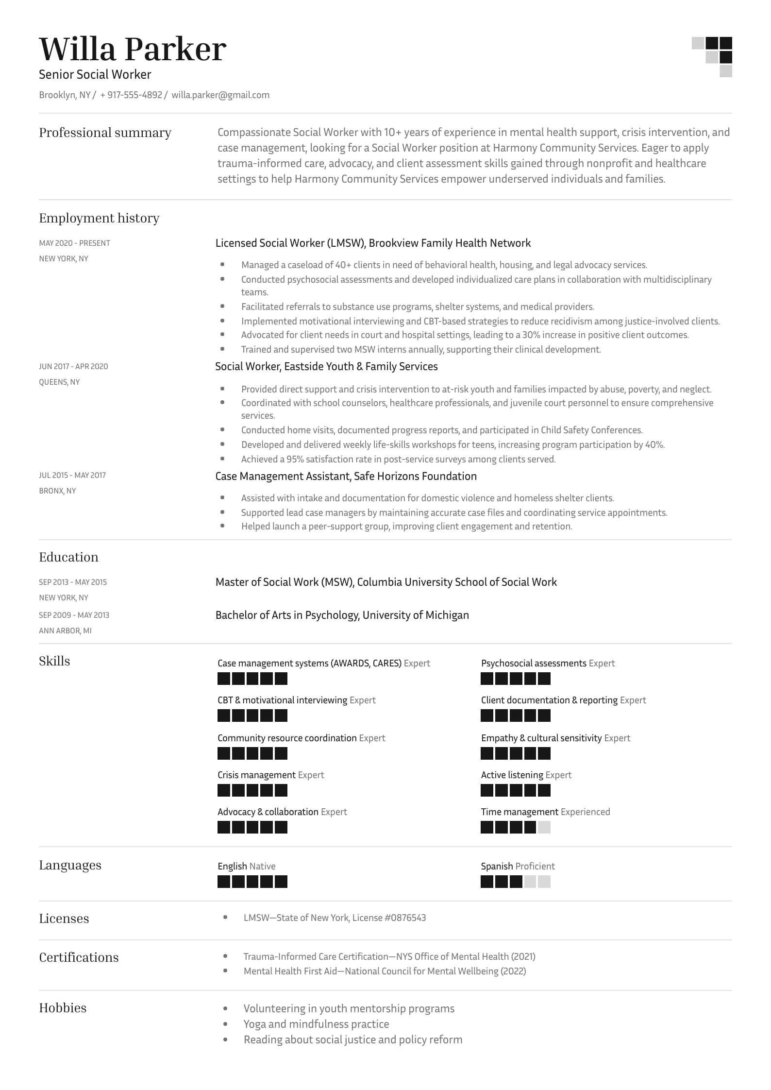 Senior Social Worker