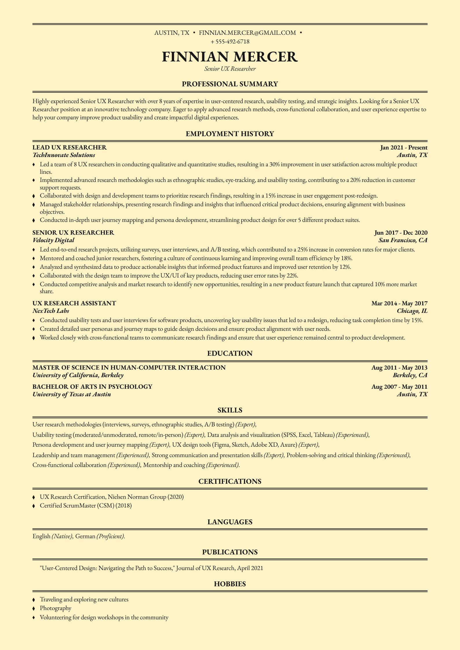 Senior UX Researcher