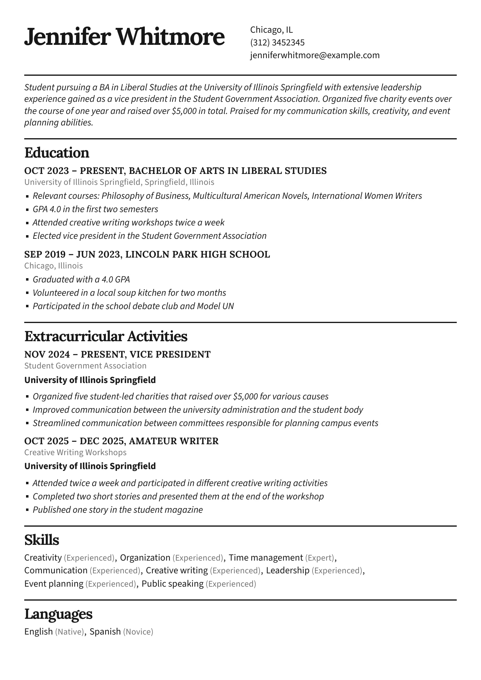 Student Extracurricular Activities