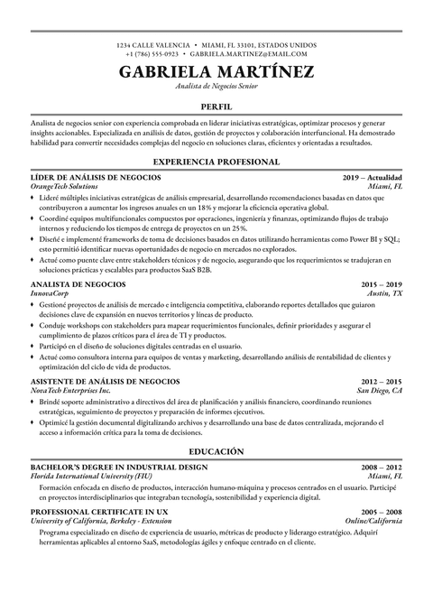 Resume template